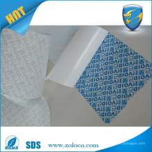 VOID Anti-counterfeiting material for wholesale ,void packaging label material